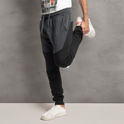 Ultra Performance 3 Pack Fleece Active Tech Joggers for Men, Mens Sweatpants with Zipper Pockets