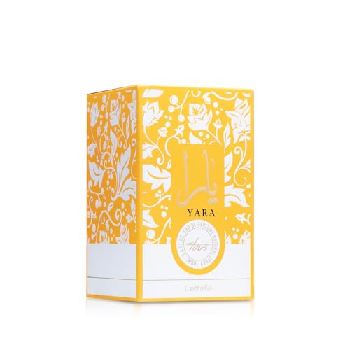 Lattafa Yara - Vanilla, Gourmand, Fruity, Floral - Eau de Parfum Long-Lasting Fragrance for Women, 3.40 Ounce / 100 ml