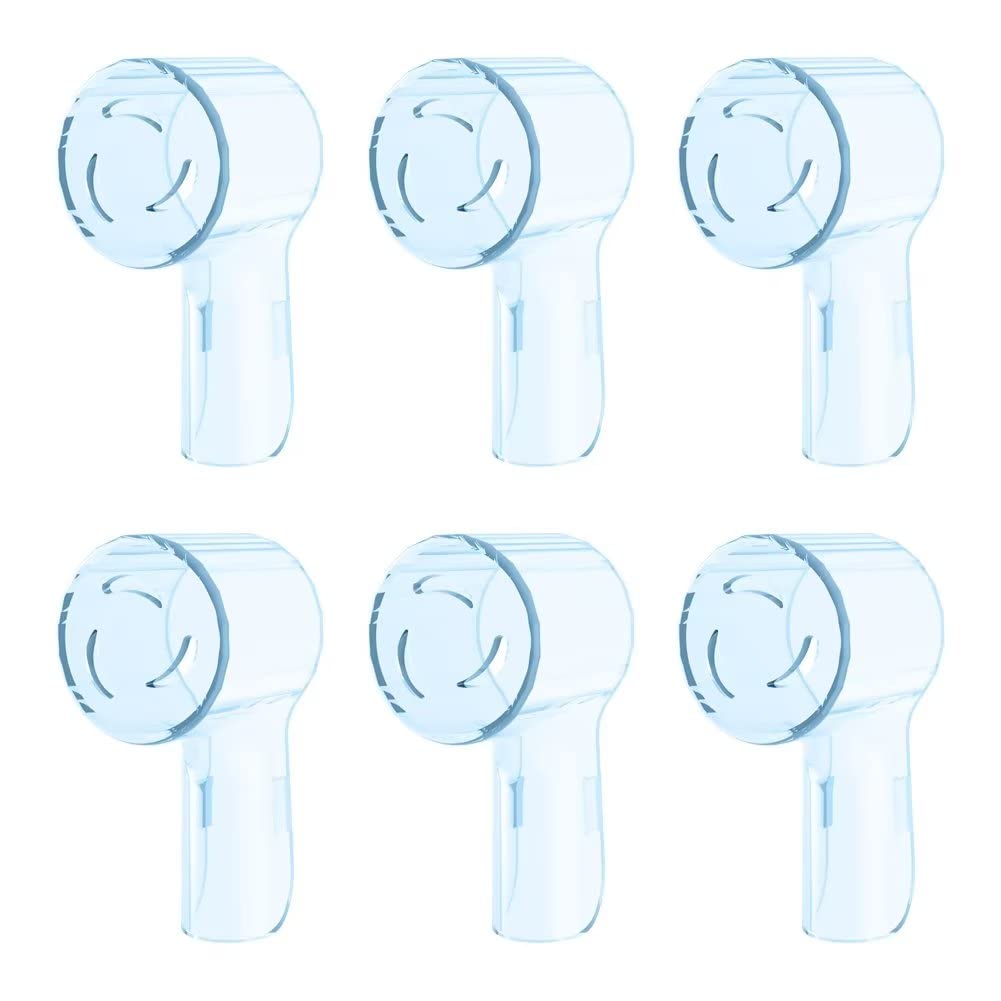 6 Pack Toothbrush Heads Dustproof Cover Compatible with Oral B, Fits for Oral-B iO Series, Pro 1000, 1500, 5000, 7500 Electric Toothbrush, Protects Brush Head and Convenient Travel