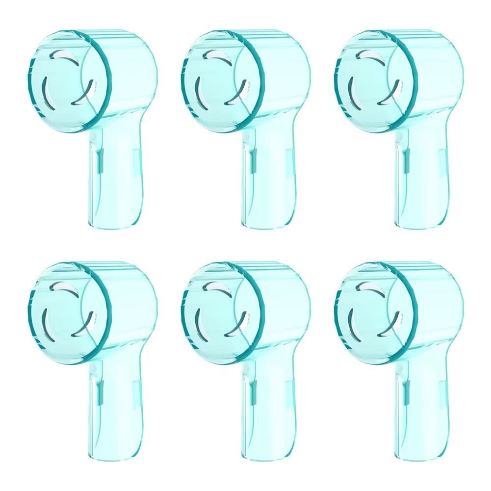 6 Pack Toothbrush Heads Dustproof Cover Compatible with Oral B, Fits for Oral-B iO Series, Pro 1000, 1500, 5000, 7500 Electric Toothbrush, Protects Brush Head and Convenient Travel