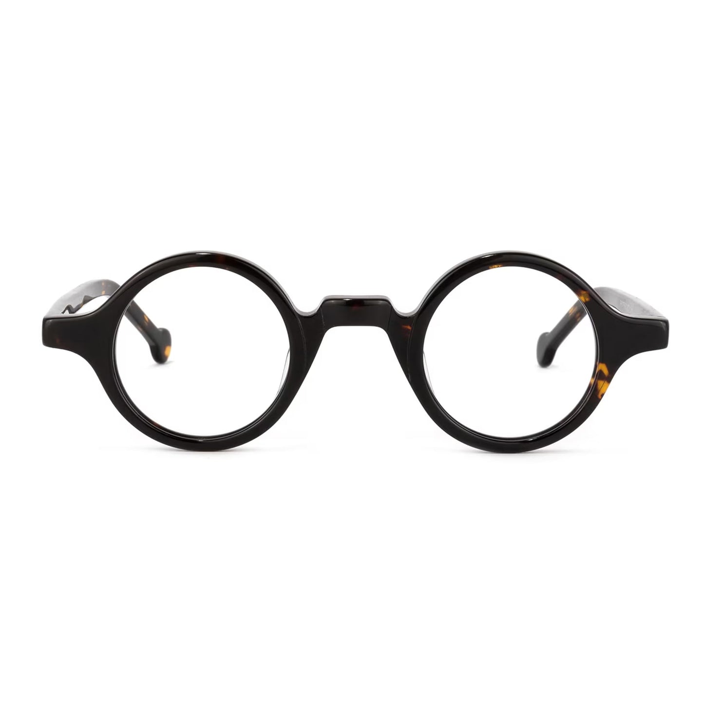 Vintage Small Round Blue Light Blocking Glasses for Men Women Wood Grain Acetate Eyewear