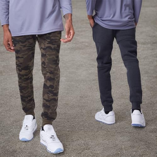 Ultra Performance 3 Pack Fleece Active Tech Joggers for Men, Mens Sweatpants with Zipper Pockets