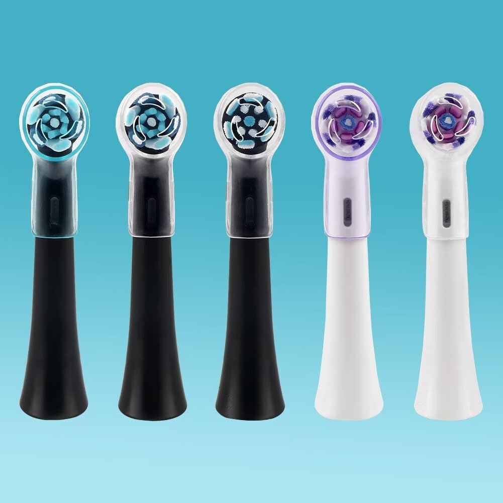 6 Pack Toothbrush Heads Dustproof Cover Compatible with Oral B, Fits for Oral-B iO Series, Pro 1000, 1500, 5000, 7500 Electric Toothbrush, Protects Brush Head and Convenient Travel
