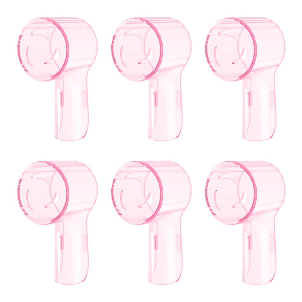 6 Pack Toothbrush Heads Dustproof Cover Compatible with Oral B, Fits for Oral-B iO Series, Pro 1000, 1500, 5000, 7500 Electric Toothbrush, Protects Brush Head and Convenient Travel