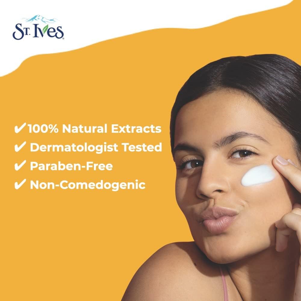 St. Ives Face Moisturizer Cream, Collagen and Elastin, Renewing Facial Moisturizer for Women, Paraben Free, Dermatologist Tested Daily Moisturizing for Dry Skin Cruelty Free, 10 oz