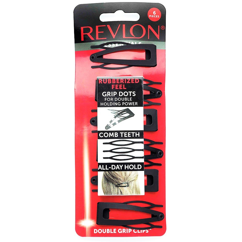 Double Grip Hair Clips, 6 Count
