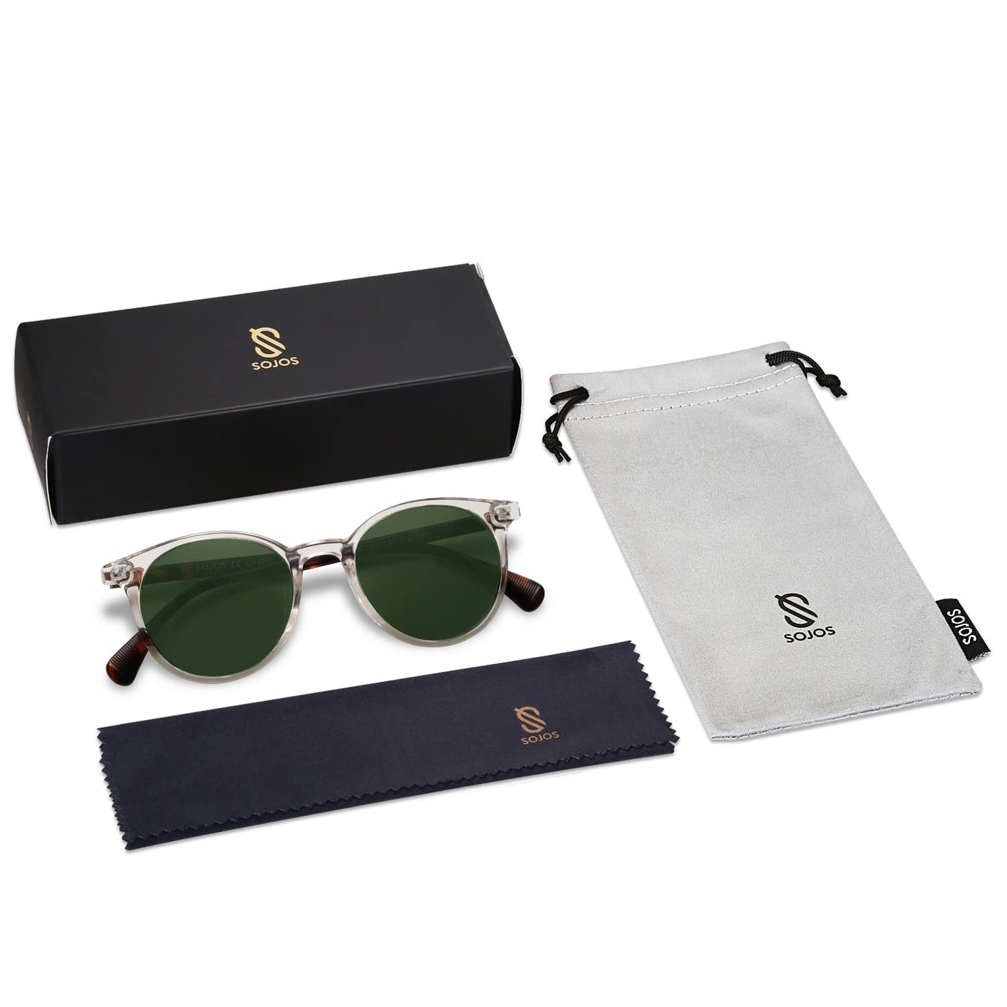 Small Round Classic Polarized Sunglasses for Women Men Vintage Style UV400 Lens SJ2113