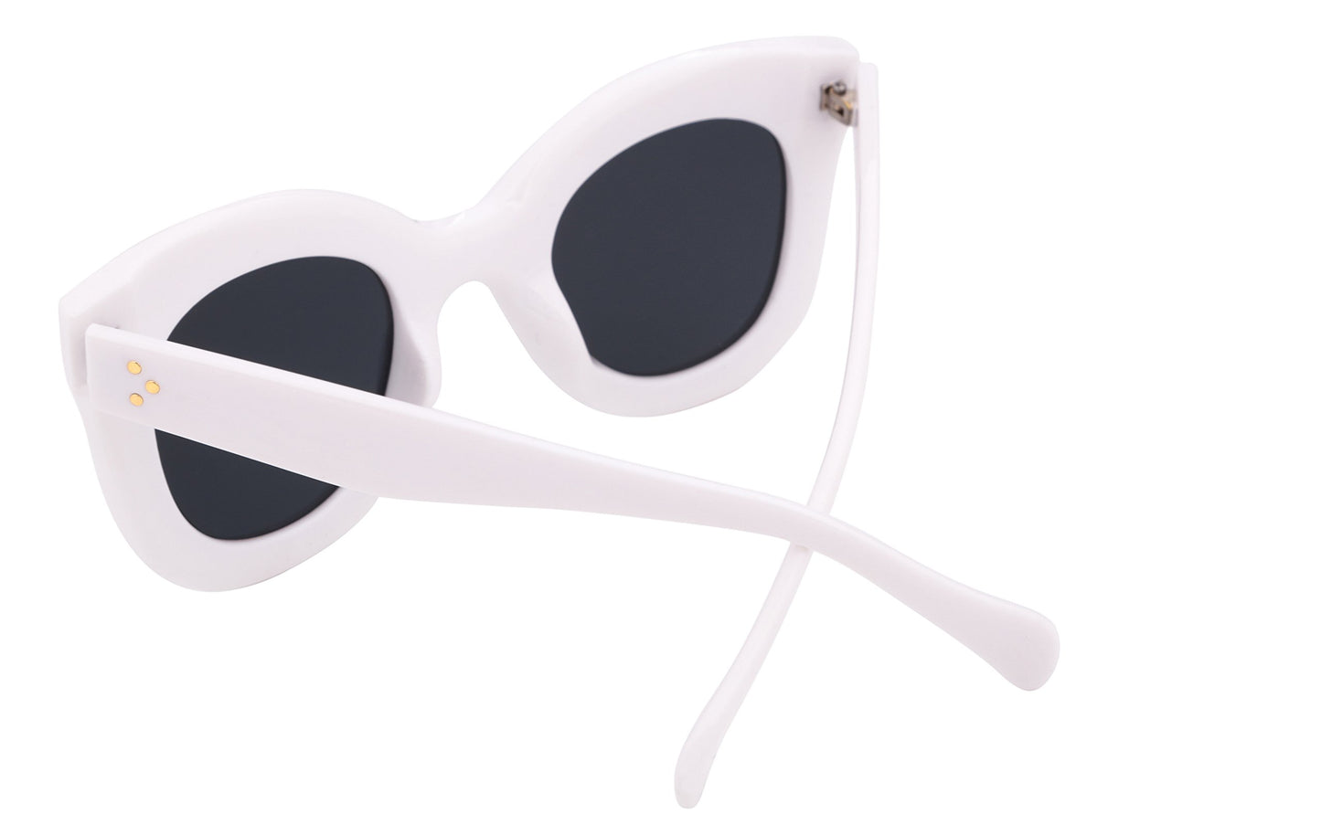 Retro Oversized Square Horn Sunglasses Semi Cat Eye Butterfly Glass Big Thick Bold Frame