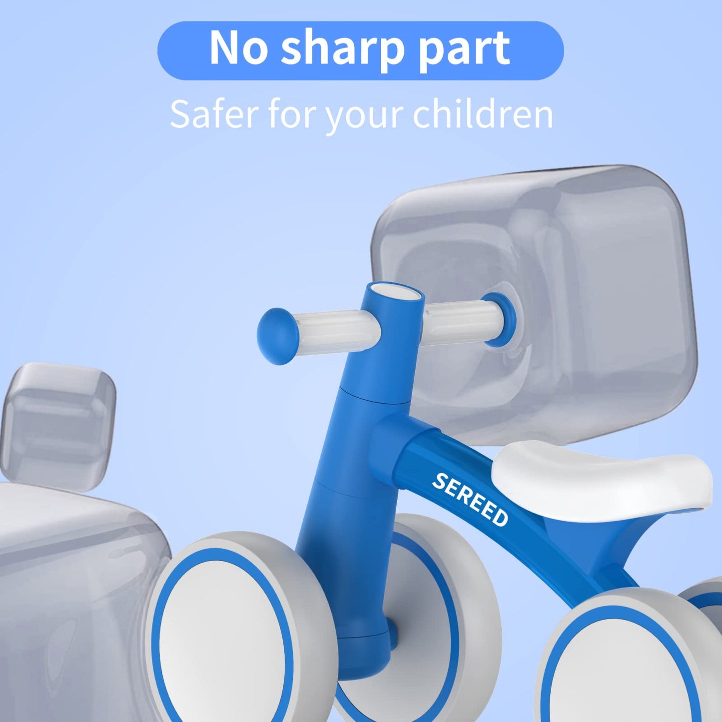 Baby Balance Bike for 1 Year Old Boys Girls 12-24 Month Toddler Balance Bike, 4 Wheels Toddler First Bike, First Birthday Gifts