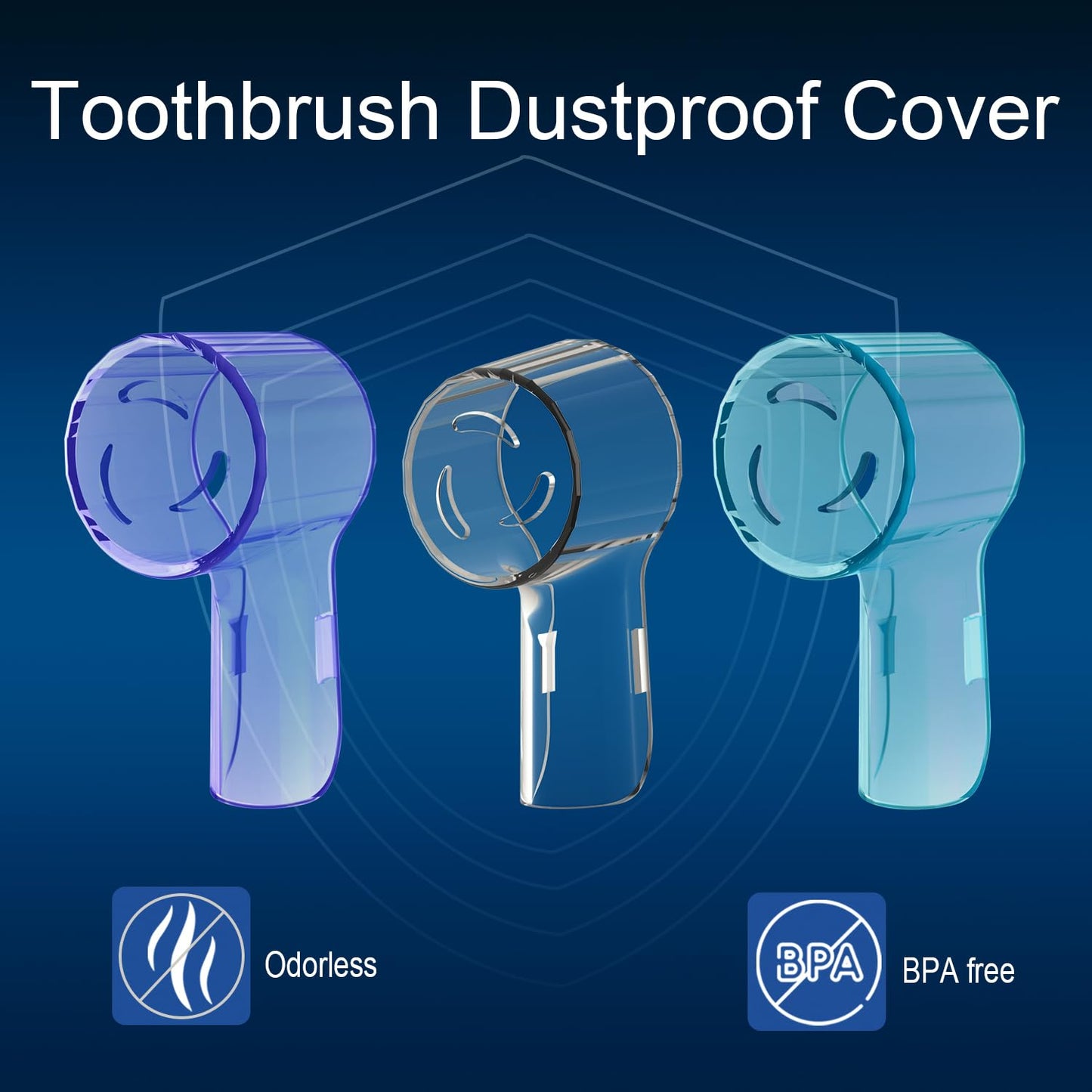 6 Pack Toothbrush Heads Dustproof Cover Compatible with Oral B, Fits for Oral-B iO Series, Pro 1000, 1500, 5000, 7500 Electric Toothbrush, Protects Brush Head and Convenient Travel