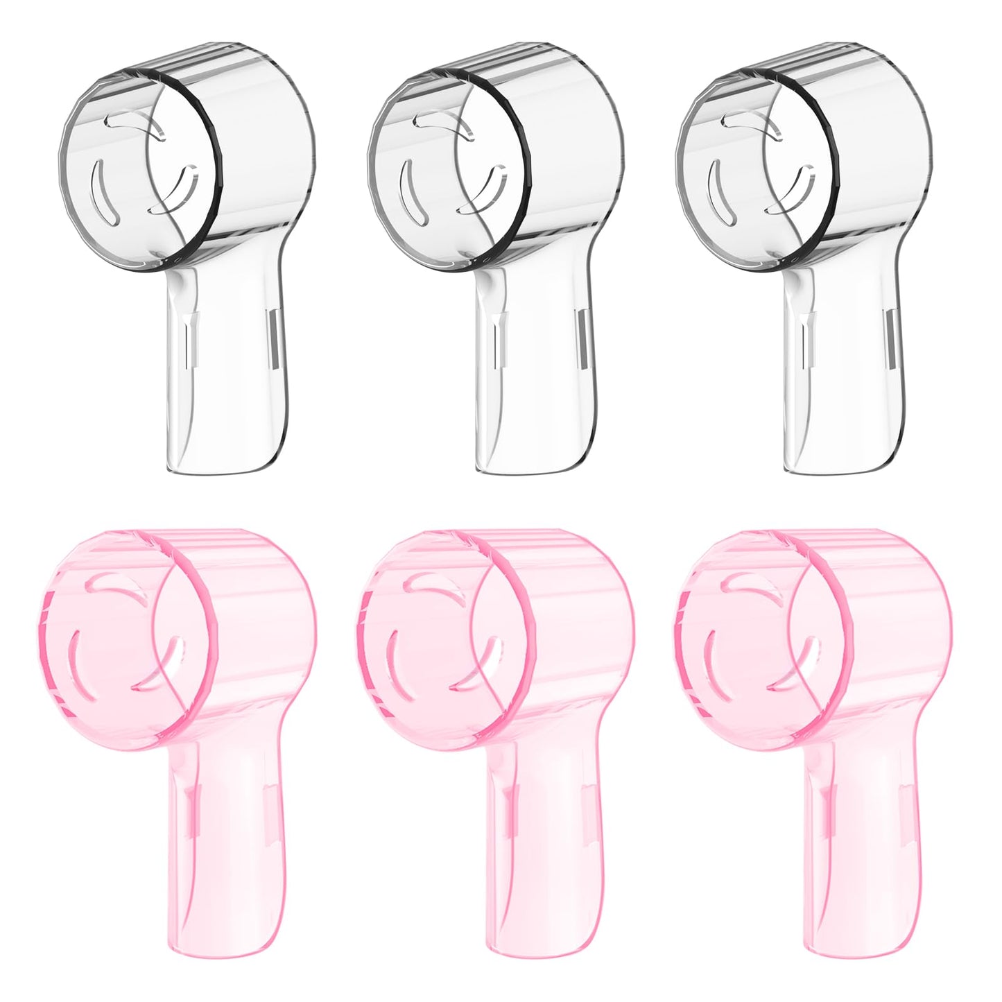 6 Pack Toothbrush Heads Dustproof Cover Compatible with Oral B, Fits for Oral-B iO Series, Pro 1000, 1500, 5000, 7500 Electric Toothbrush, Protects Brush Head and Convenient Travel