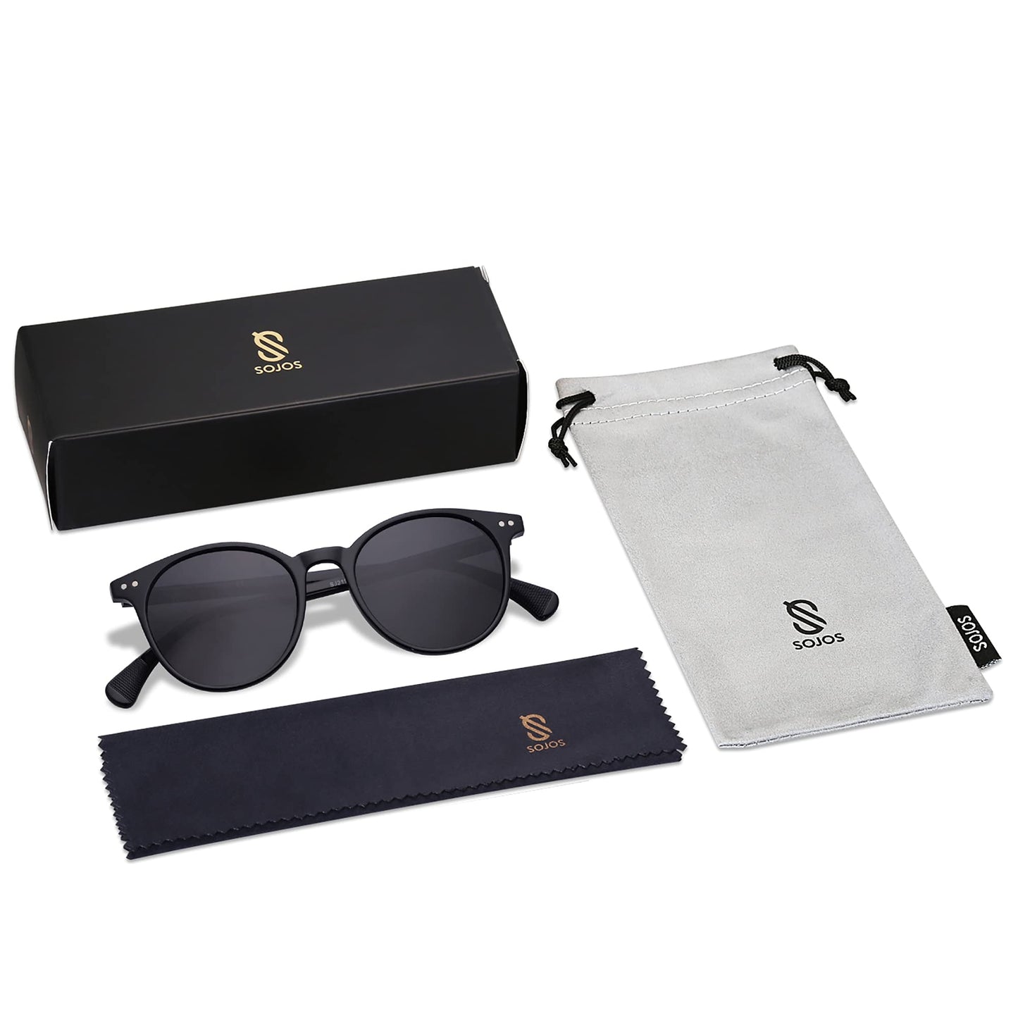 Small Round Classic Polarized Sunglasses for Women Men Vintage Style UV400 Lens SJ2113