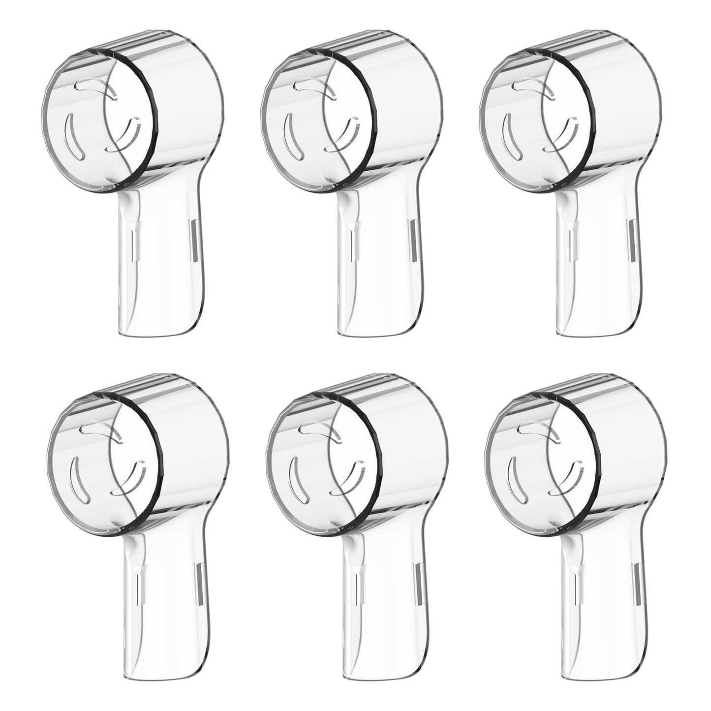 6 Pack Toothbrush Heads Dustproof Cover Compatible with Oral B, Fits for Oral-B iO Series, Pro 1000, 1500, 5000, 7500 Electric Toothbrush, Protects Brush Head and Convenient Travel
