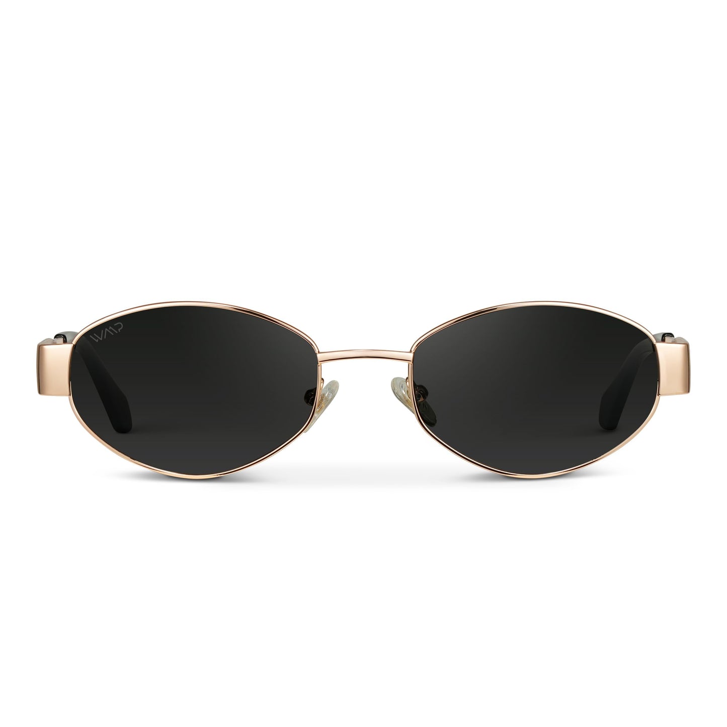 WMP Eyewear - Women's Retro Oval Sunglasses, Trendy Small Frame, 90s Inspired Fashion