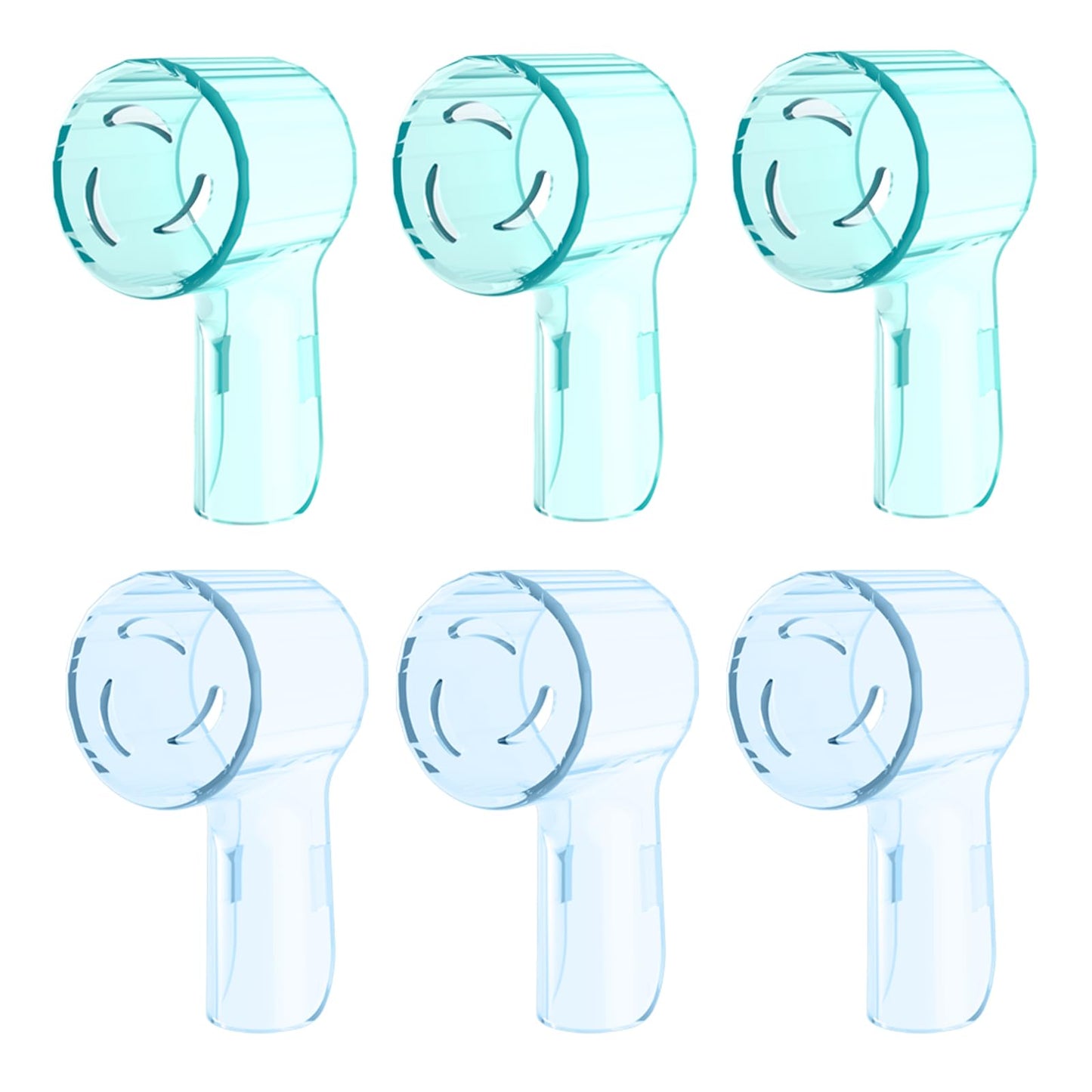 6 Pack Toothbrush Heads Dustproof Cover Compatible with Oral B, Fits for Oral-B iO Series, Pro 1000, 1500, 5000, 7500 Electric Toothbrush, Protects Brush Head and Convenient Travel