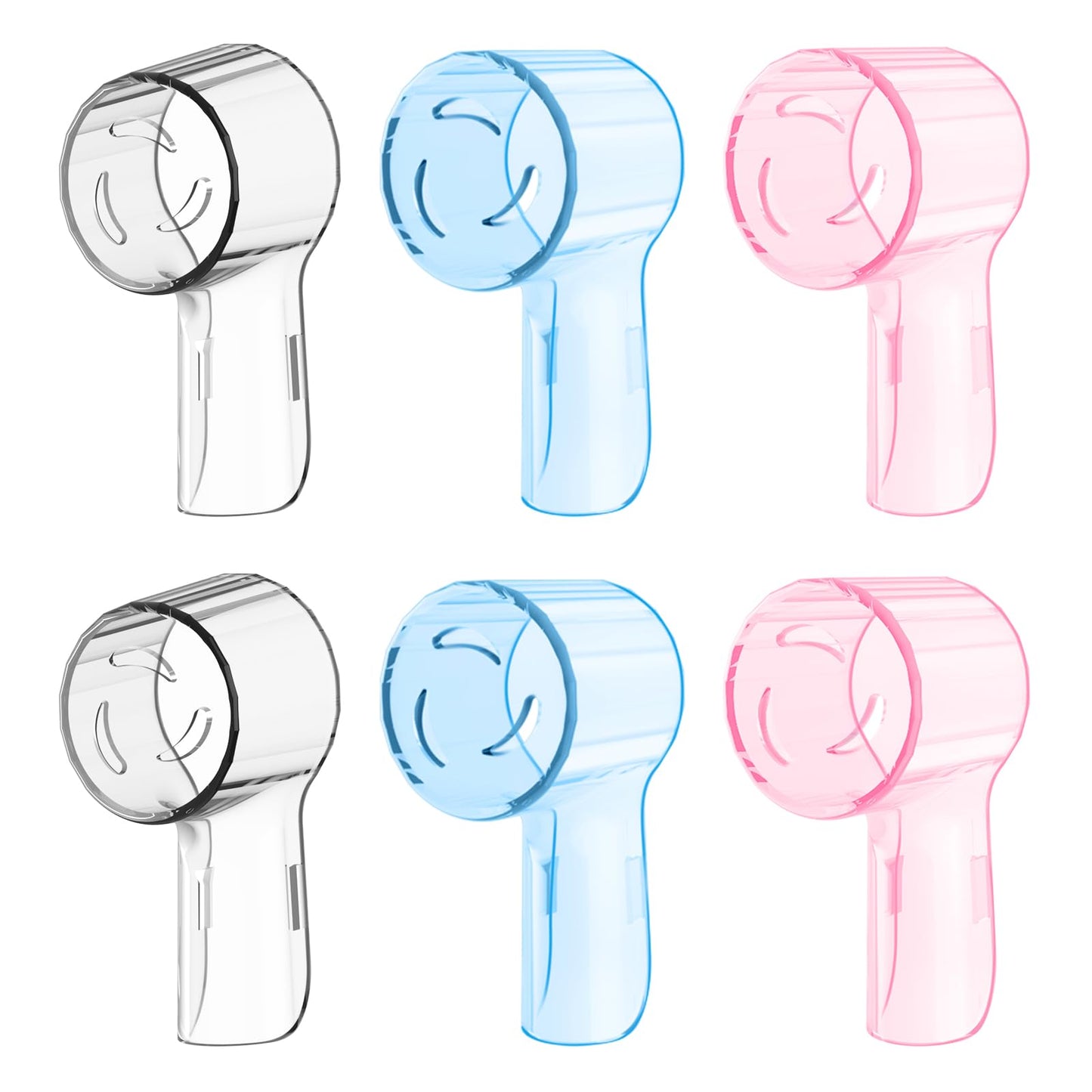 6 Pack Toothbrush Heads Dustproof Cover Compatible with Oral B, Fits for Oral-B iO Series, Pro 1000, 1500, 5000, 7500 Electric Toothbrush, Protects Brush Head and Convenient Travel