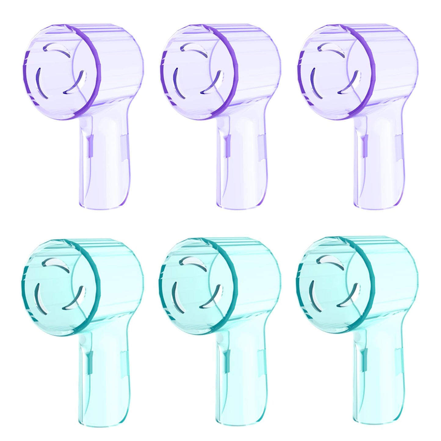 6 Pack Toothbrush Heads Dustproof Cover Compatible with Oral B, Fits for Oral-B iO Series, Pro 1000, 1500, 5000, 7500 Electric Toothbrush, Protects Brush Head and Convenient Travel
