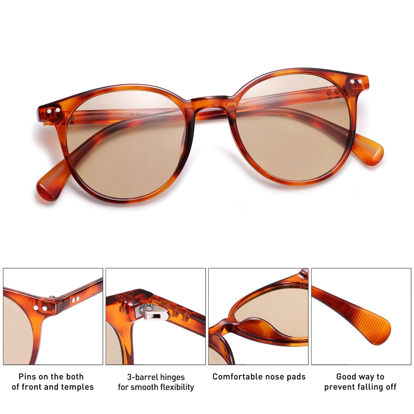 Small Round Classic Polarized Sunglasses for Women Men Vintage Style UV400 Lens SJ2113