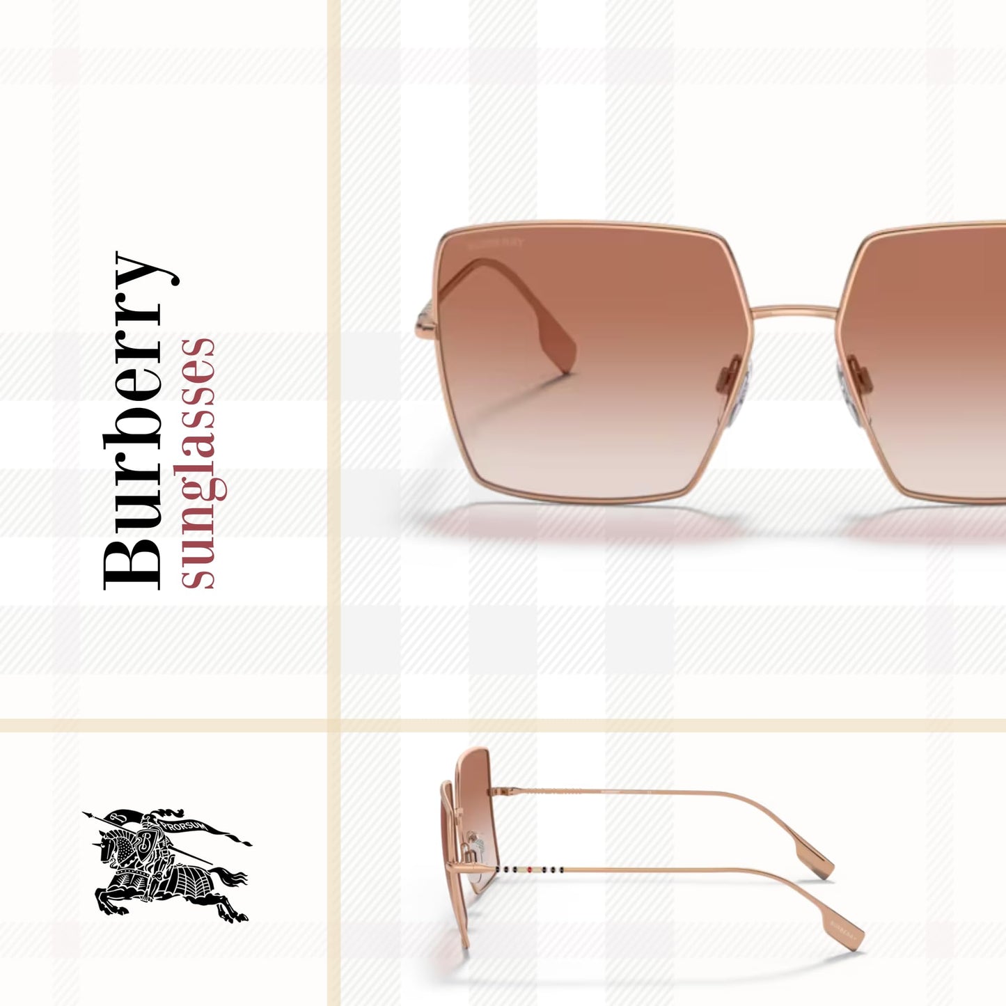 BURBERRY Daphne Square Sunglasses