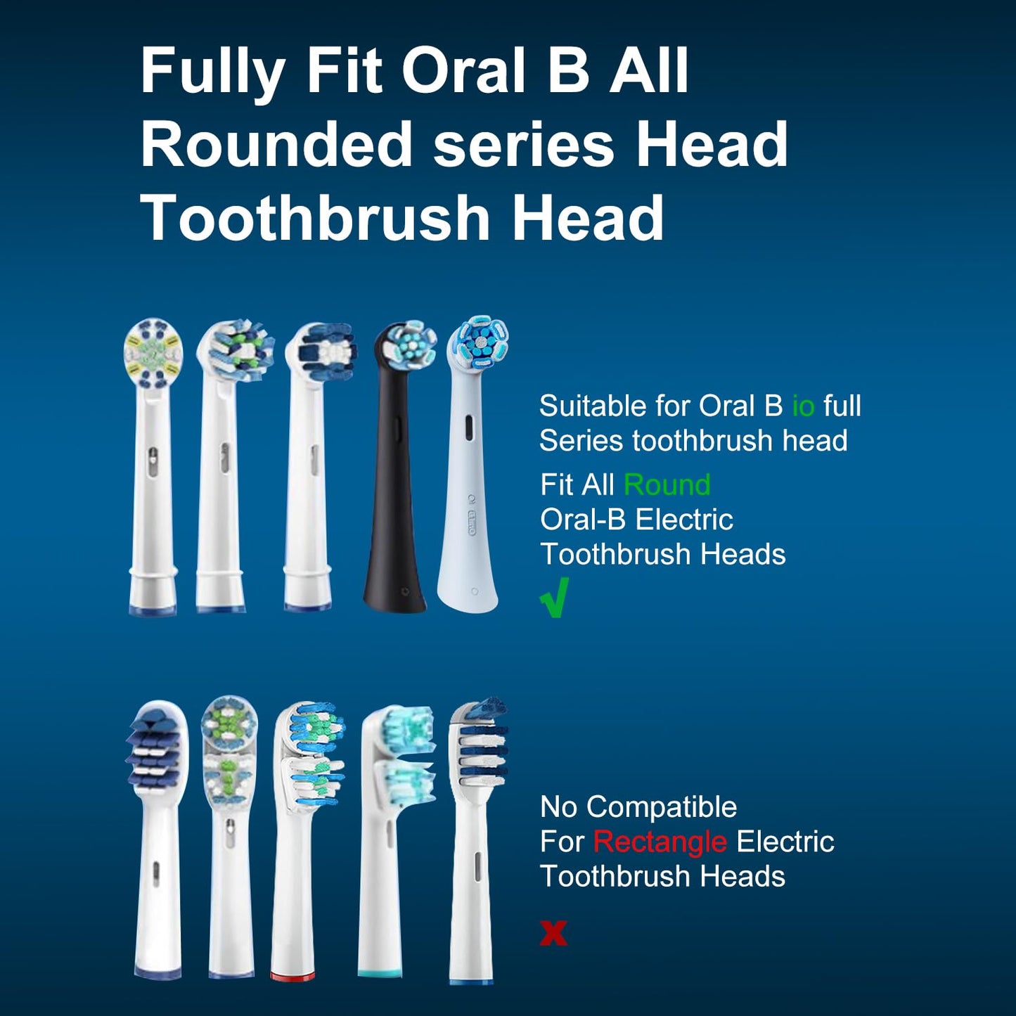 6 Pack Toothbrush Heads Dustproof Cover Compatible with Oral B, Fits for Oral-B iO Series, Pro 1000, 1500, 5000, 7500 Electric Toothbrush, Protects Brush Head and Convenient Travel