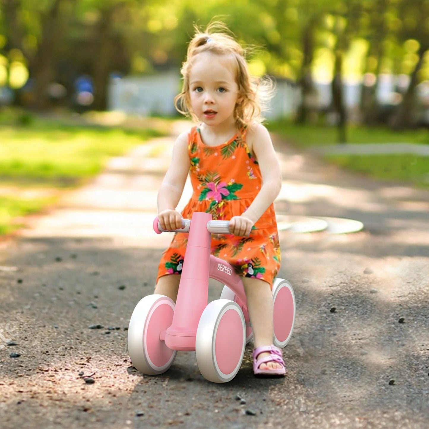 Baby Balance Bike for 1 Year Old Boys Girls 12-24 Month Toddler Balance Bike, 4 Wheels Toddler First Bike, First Birthday Gifts