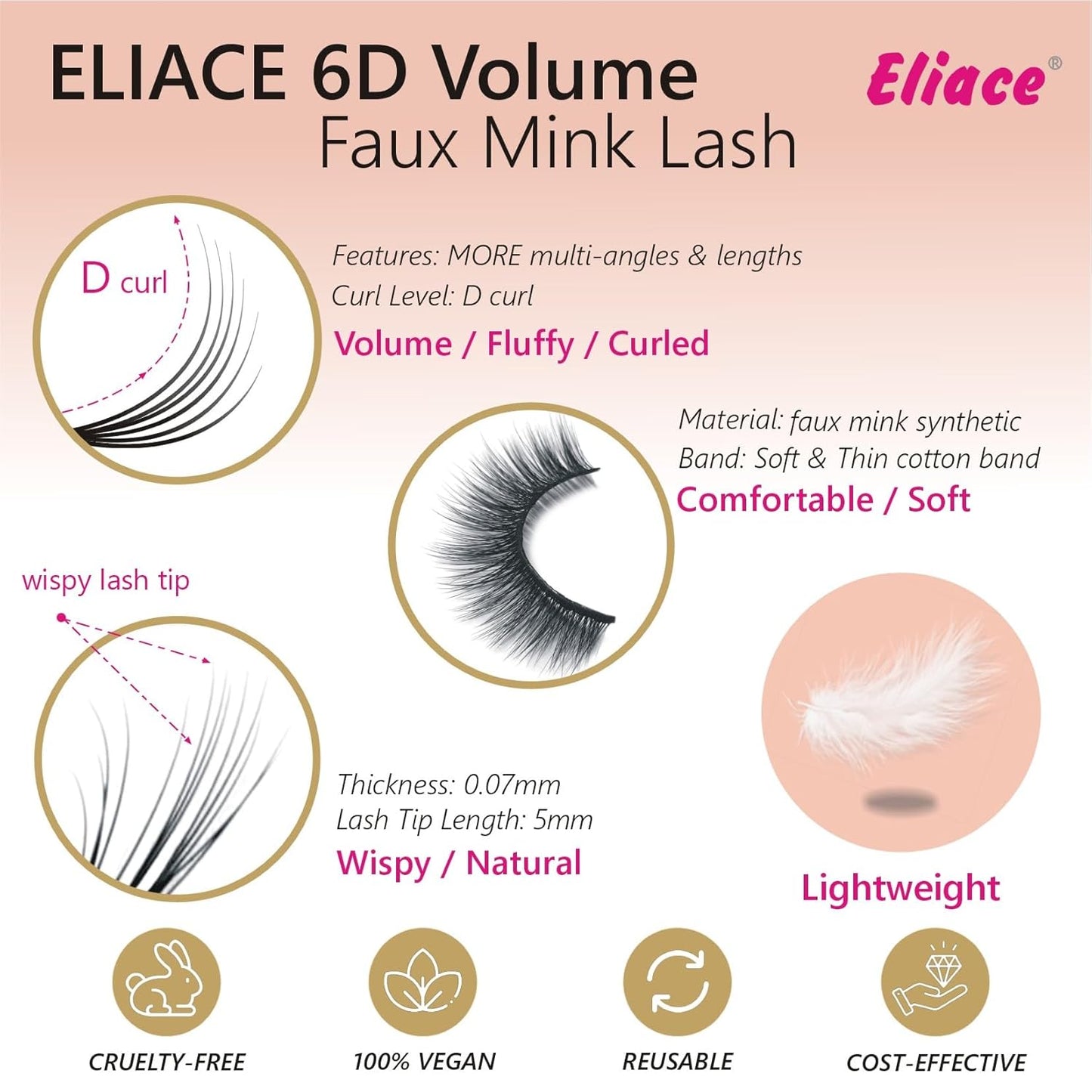 False Eyelashes Natural look Cat Eye Lashes Wispy Strips,6D Volume Mink lashes 30 Pairs 10 Mixed Styles Fake Eyelashes Pack, Wispy Eyelash Soft Reusable Dramatic Fluffy Beauty Lash