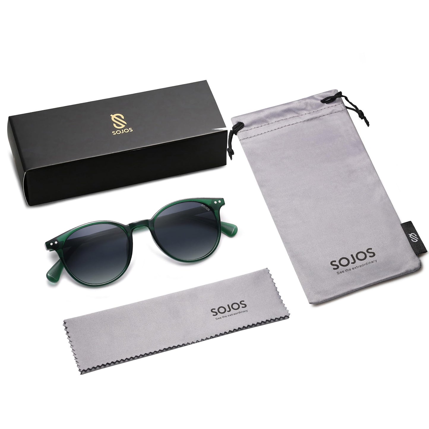 Small Round Classic Polarized Sunglasses for Women Men Vintage Style UV400 Lens SJ2113