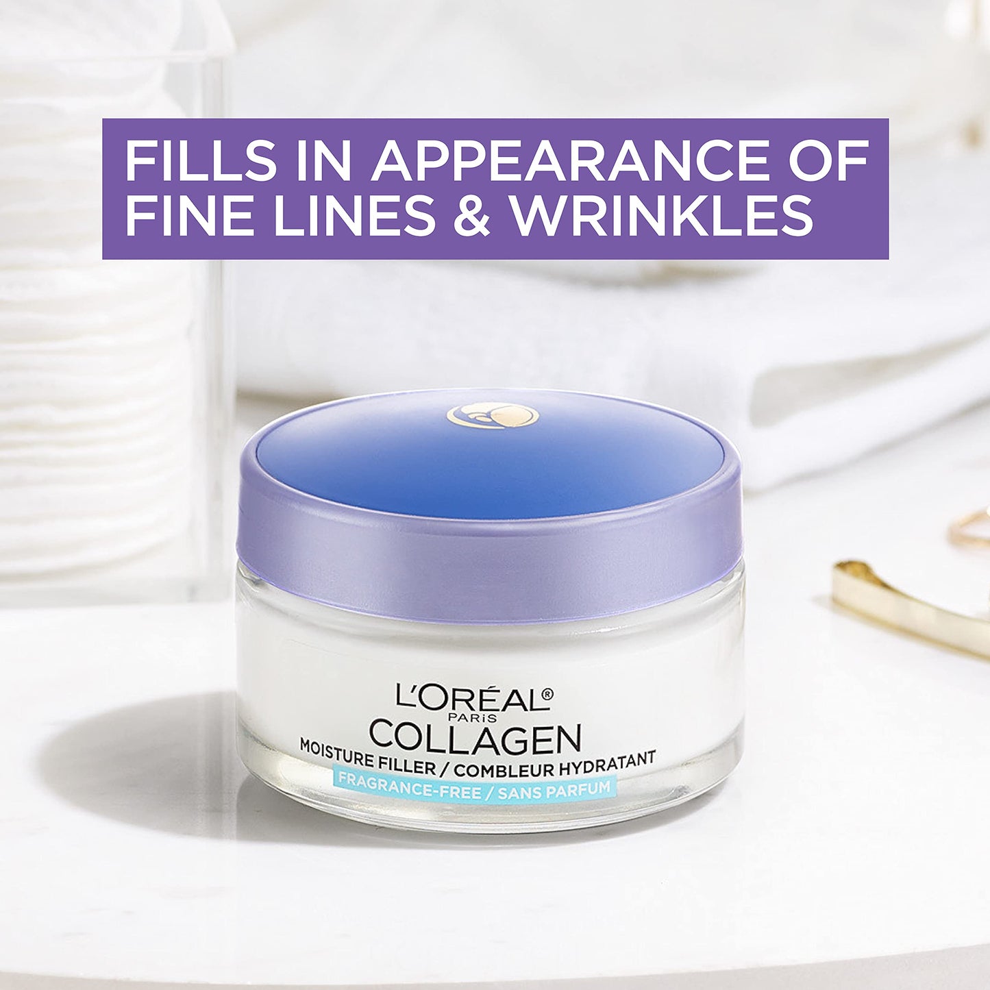 L’Oreal Paris Collagen Daily Face Moisturizer, Anti Aging Face Cream to Reduce Wrinkles and Provide Intense Hydration, 1.7 oz