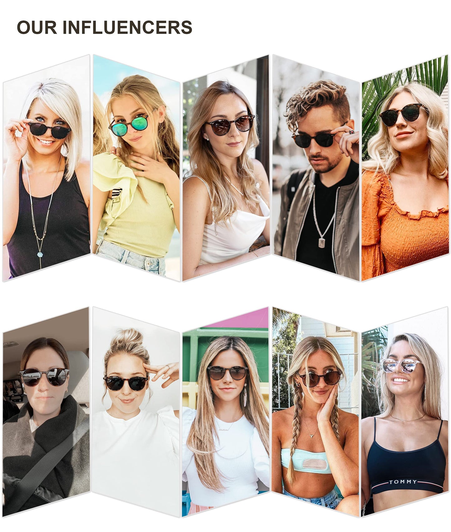 Small Round Classic Polarized Sunglasses for Women Men Vintage Style UV400 Lens SJ2113