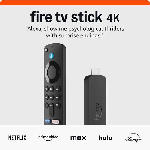 Fire TV Stick 4K (newest model) with AI-powered Fire TV Search, Wi-Fi 6, stream over 1.5 million movies and shows, free & live TV