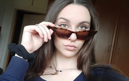 Small Cat Eye Sunglasses Vintage Square Shade Women Eyewear B2291