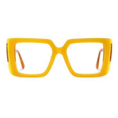 Zeelool Rectangle Glasses Frame for Women Men, Eyeglasses with Non-prescription Clear Lenses & Spring Hinge ZJGA838378