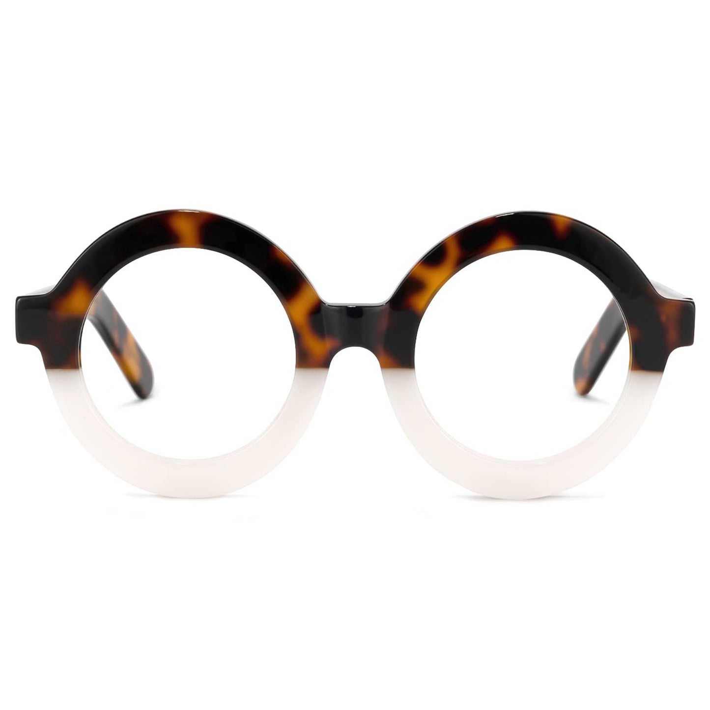 Retro Thick Round Blue Light Blocking Glasses