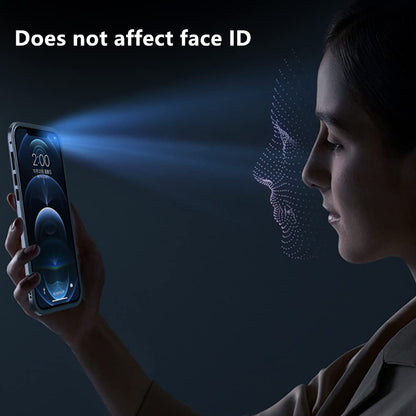 Anti Peeping Case for iPhone 13 Pro Max, 360 Degree Protection Cover, Privacy Tempered Glass Anti-Spy Case Cover, Magnetic Adsorption Bumper Metal Frame Case for 13 Pro Max (Silver)