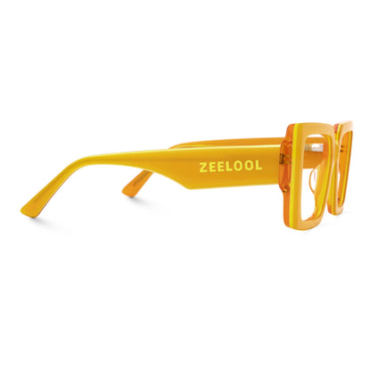 Zeelool Rectangle Glasses Frame for Women Men, Eyeglasses with Non-prescription Clear Lenses & Spring Hinge ZJGA838378