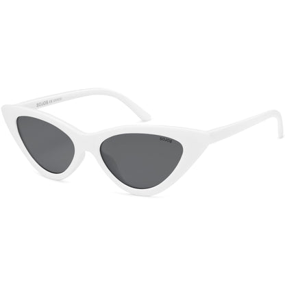 Retro Vintage Narrow Cat Eye Sunglasses for Women Clout Goggles Plastic Frame