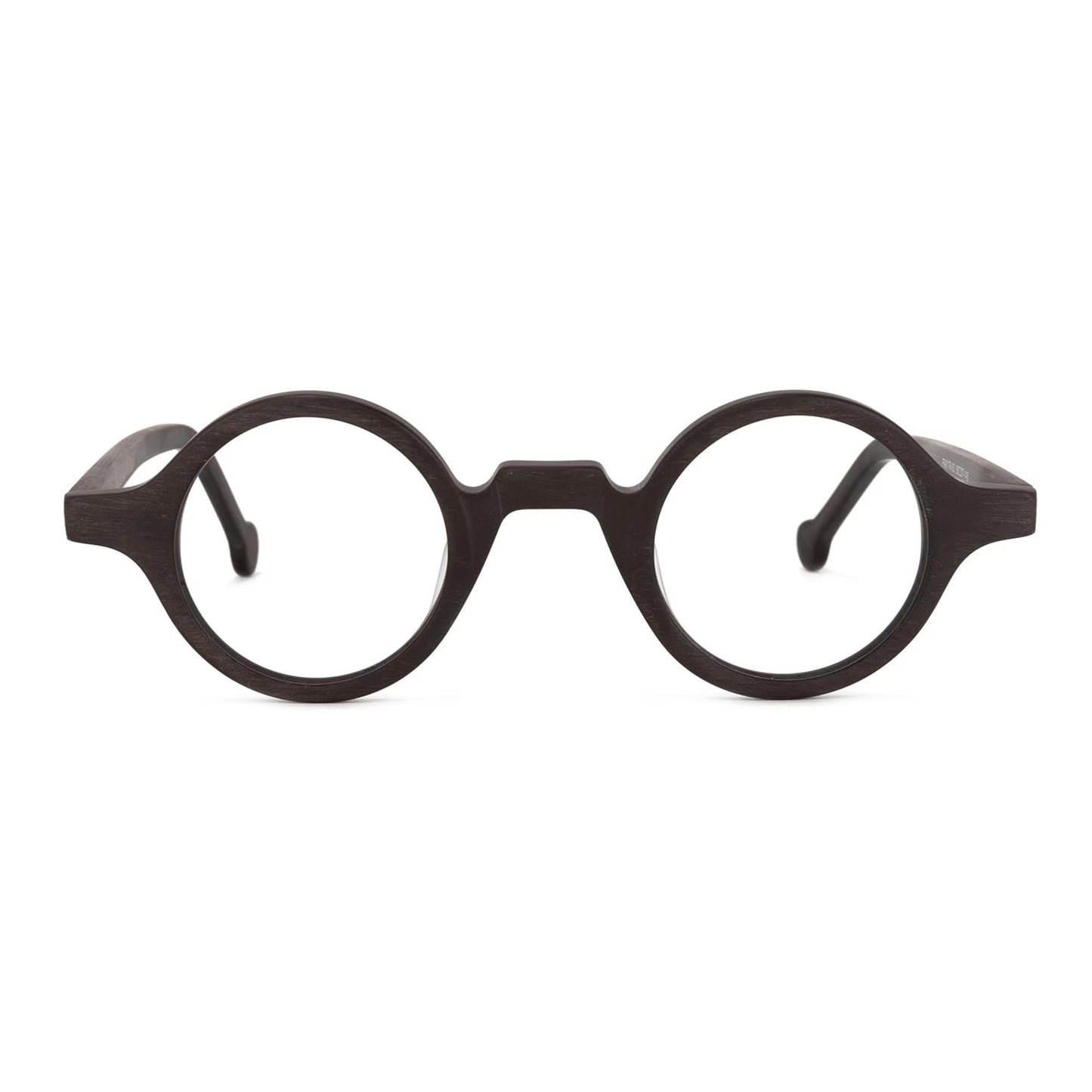 Vintage Small Round Blue Light Blocking Glasses for Men Women Wood Grain Acetate Eyewear