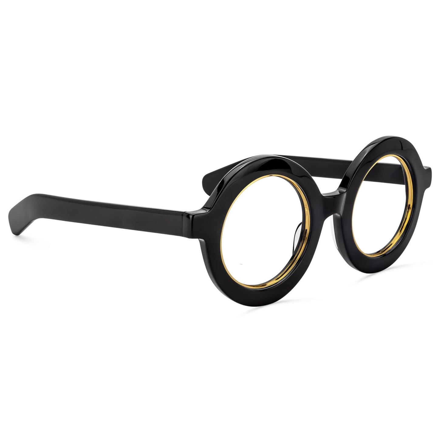 Retro Thick Round Blue Light Blocking Glasses