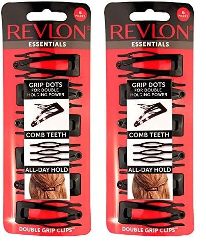 Double Grip Hair Clips, 6 Count