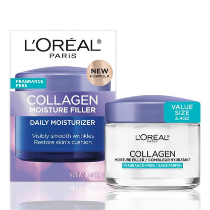 L’Oreal Paris Collagen Daily Face Moisturizer, Anti Aging Face Cream to Reduce Wrinkles and Provide Intense Hydration, 1.7 oz