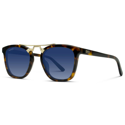 WearMe Pro WMP Eyewear - Women's Oversized Polarized Sunglasses: Square Vintage Style with Metal Double-Bar Bridge