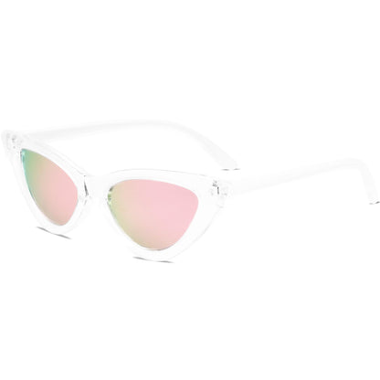 Retro Vintage Narrow Cat Eye Sunglasses for Women Clout Goggles Plastic Frame