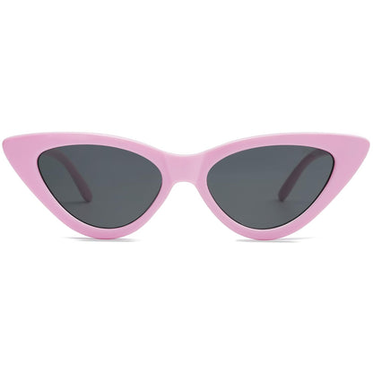 Retro Vintage Narrow Cat Eye Sunglasses for Women Clout Goggles Plastic Frame