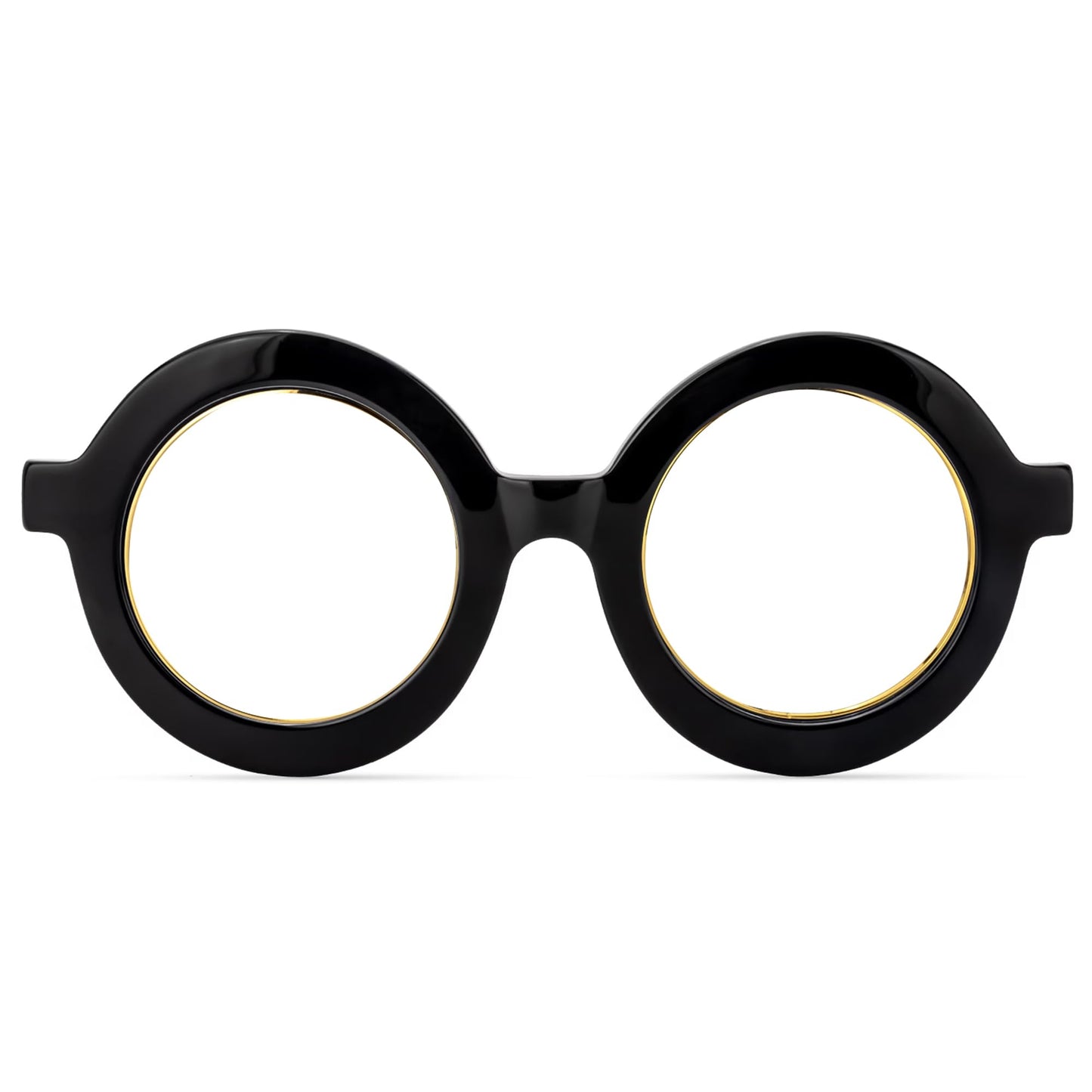 Retro Thick Round Blue Light Blocking Glasses