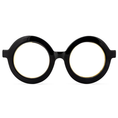 Retro Thick Round Blue Light Blocking Glasses