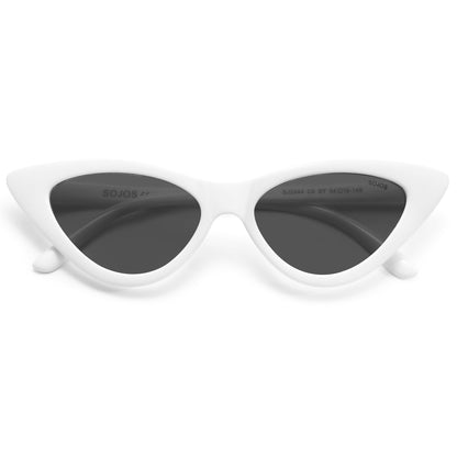 Retro Vintage Narrow Cat Eye Sunglasses for Women Clout Goggles Plastic Frame