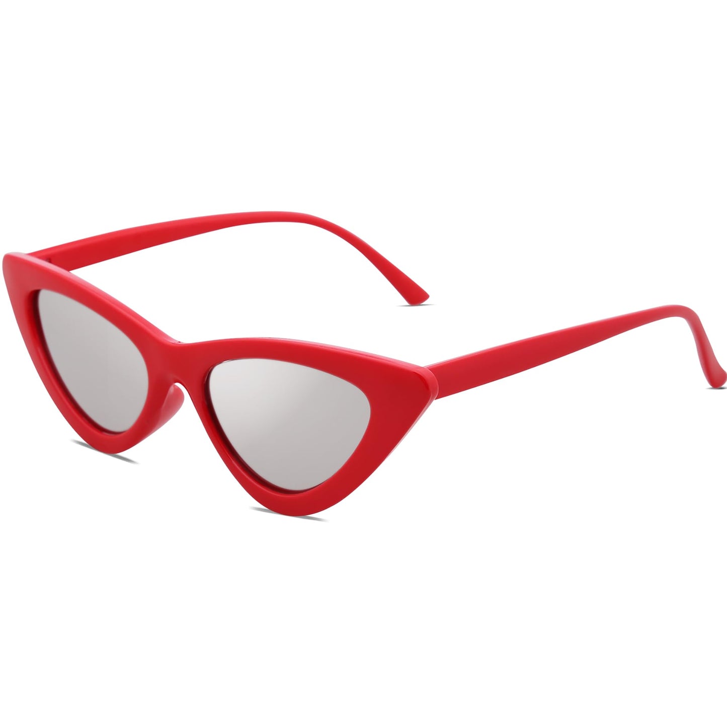 Retro Vintage Narrow Cat Eye Sunglasses for Women Clout Goggles Plastic Frame