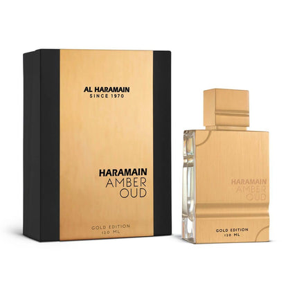 Haramain Al Amber Oud Gold Edition - Arabian Perfume for Women and Men - Unisex Long Lasting Amber for Men and Women - 3.33 oz
