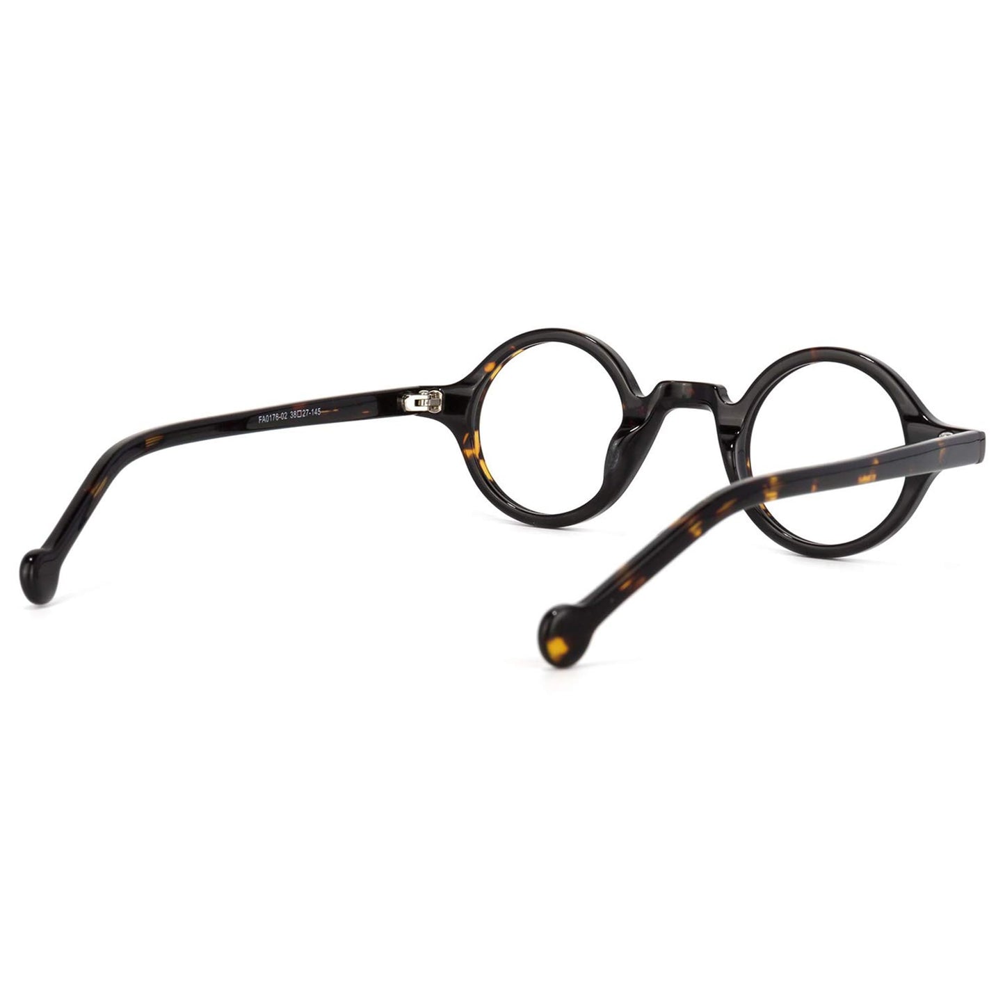 Vintage Small Round Blue Light Blocking Glasses for Men Women Wood Grain Acetate Eyewear