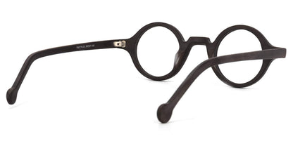 Vintage Small Round Blue Light Blocking Glasses for Men Women Wood Grain Acetate Eyewear